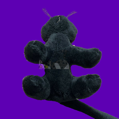 Made to Order Black Cat Webkinz Inspired Halloween Plush Clip On Keychain "Kinz Klip"