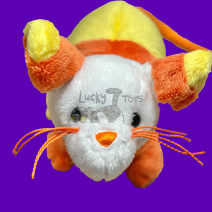 Made to Order Candy Corn Mouse Webkinz Inspired Halloween Plush 6.5 inches long