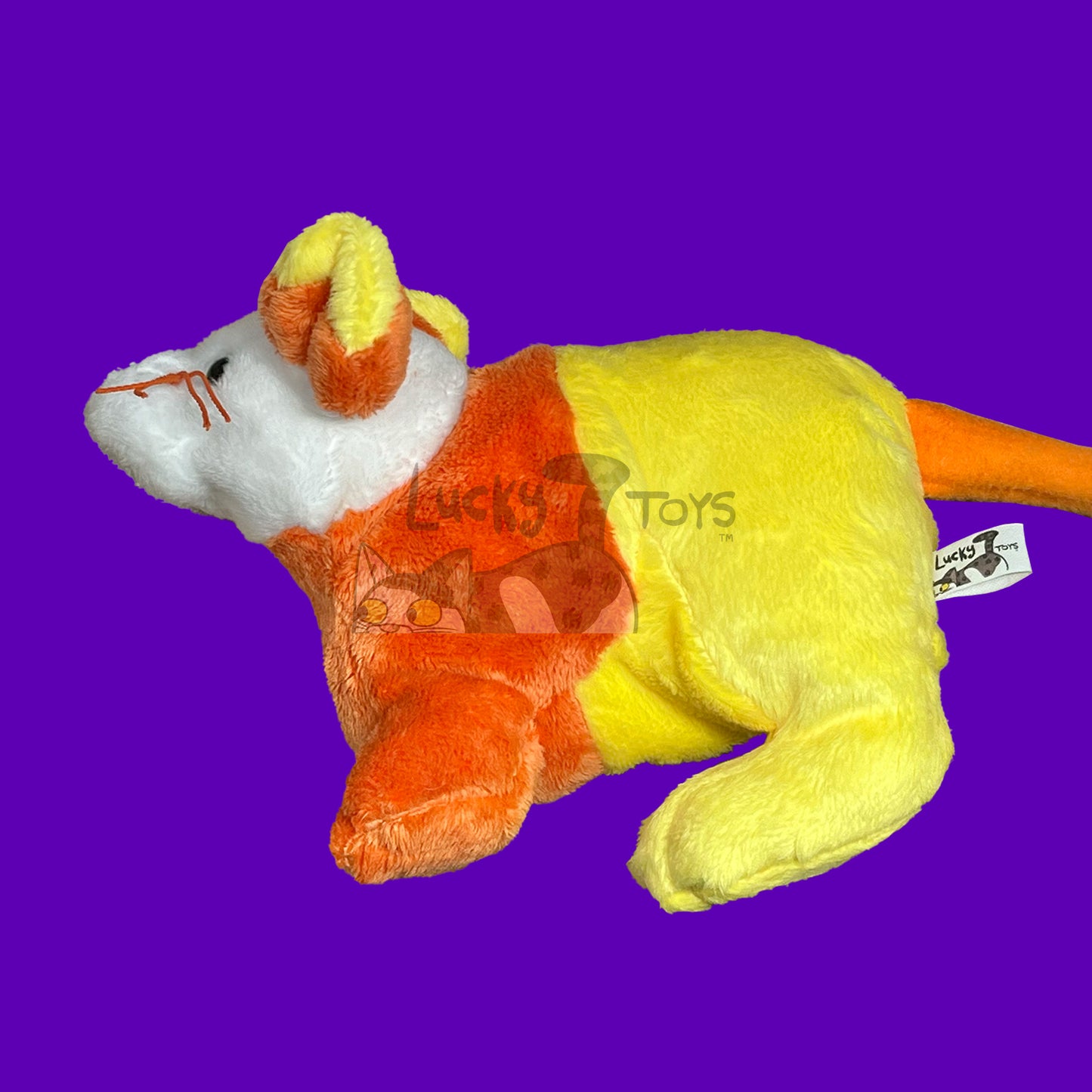 Made to Order Candy Corn Mouse Webkinz Inspired Halloween Plush 6.5 inches long