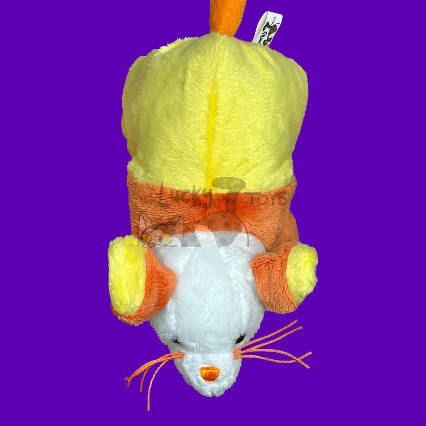 Made to Order Candy Corn Mouse Webkinz Inspired Halloween Plush 6.5 inches long