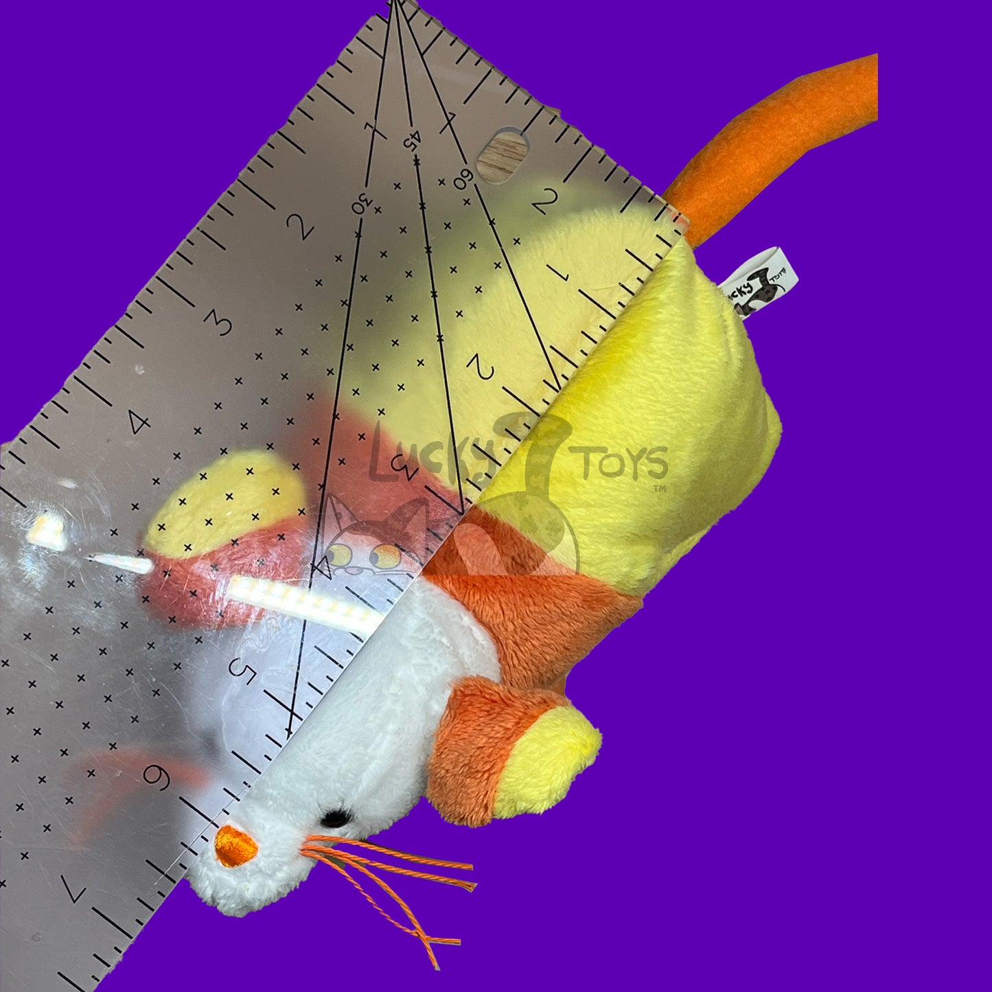 Made to Order Candy Corn Mouse Webkinz Inspired Halloween Plush 6.5 inches long
