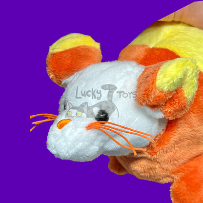 Made to Order Candy Corn Mouse Webkinz Inspired Halloween Plush 6.5 inches long