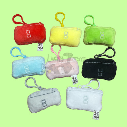 Handheld Game Console Plush Clip On Keychain Inspired by Nintendo DS Lite (SHIPS IN 1-3 WEEKS)