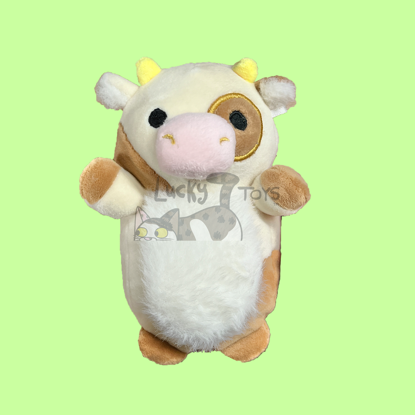 Custom Handmade Squishy Cow Halloween Plush 3.5 inch clip keychain, 5 inch, or 8 inch Squishmallow Fabric Plushies (Ships in 1-3 Weeks)