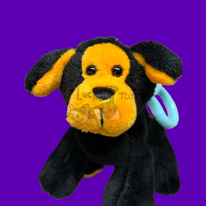 Made to Order Pumpkin Puppy Webkinz Inspired Halloween Plush Clip On Keychain "Kinz Klip"