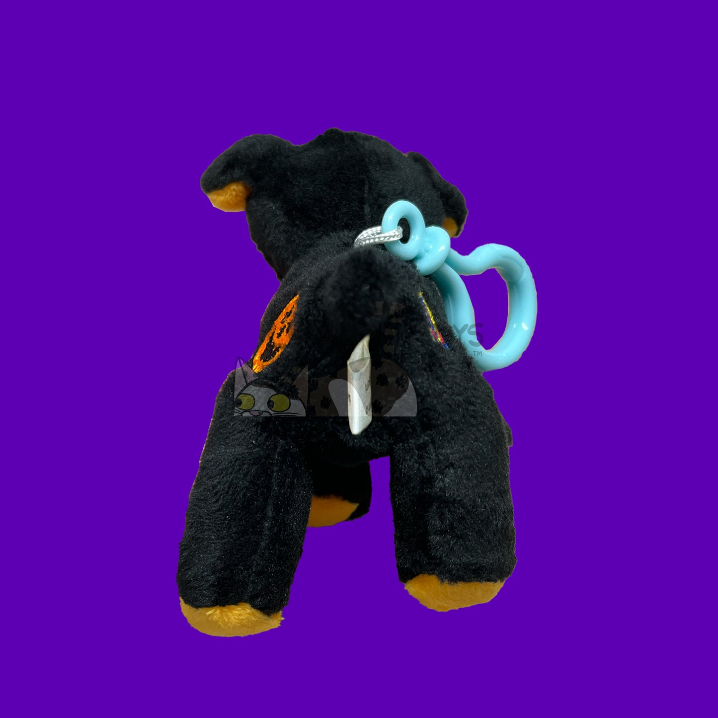 Made to Order Pumpkin Puppy Webkinz Inspired Halloween Plush Clip On Keychain "Kinz Klip"