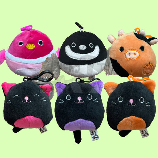 Handmade 3.5 inch Squishy Halloween Clip On Plush Keychain Squishmallow Fabric Plushies